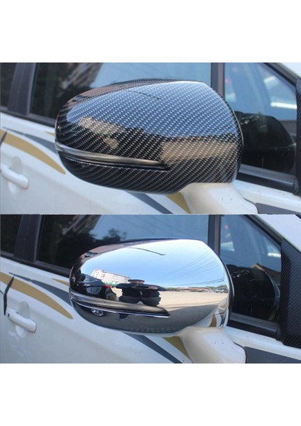 Karbon Fiber Dikiz Aynası Kılıfı Vitara Sx4 S-2015-2019 ile Uyumlu Yan Kanat Dikiz Aynası Kapağı Kapağı (Yurt Dışından)