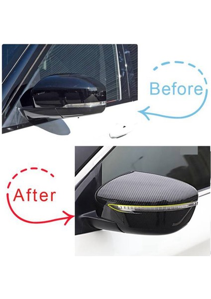 Navara NP300 2016-2021 ile Uyumlu Karbon Fiber Dikiz Yan Ayna Kapağı Trim Yağmur Kaş Çerçevesi Dekoratif Aksesuarları (Yurt Dışından) fırsatları