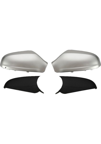 1 Çift Kapı Yan Ayna Muhafazası Kanat Ayna Kapağı H Mk5 2004-2009 ile Uyumlu Parlak Gümüş (Yurt Dışından)