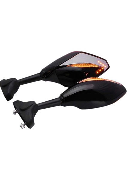 2 Adet Motosiklet Gidonu Montaj Dikiz Aynası LED Dönüş Sinyal Işıkları ile Uyumlu Yzf R1 R6 Fz1 Fz6 600R R3 (Yurt Dışından)