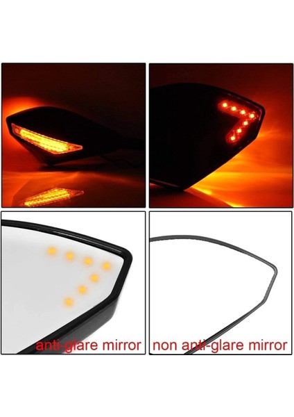 2 Adet Motosiklet Gidonu Montaj Dikiz Aynası LED Dönüş Sinyal Işıkları ile Uyumlu Yzf R1 R6 Fz1 Fz6 600R R3 (Yurt Dışından) modelleri