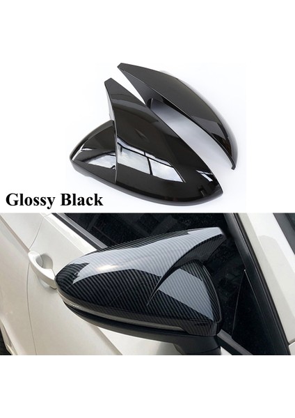 Parlak Siyah Dikiz Aynası Kapağı Kapı Yan Kanat Ayna Kapakları Trim ile Uyumlu Golf 7 7.5 Mk7 2015 2016 2017 2018 (Yurt Dışından) fiyatları