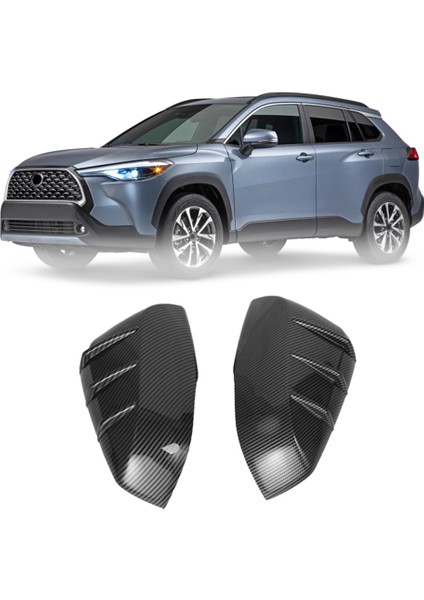 2021 2022 Yan Kapı Dikiz Aynası Kapağı Trim Etiket Şekillendirici Karbon Fiber ile Uyumlu (Yurt Dışından) fırsatları