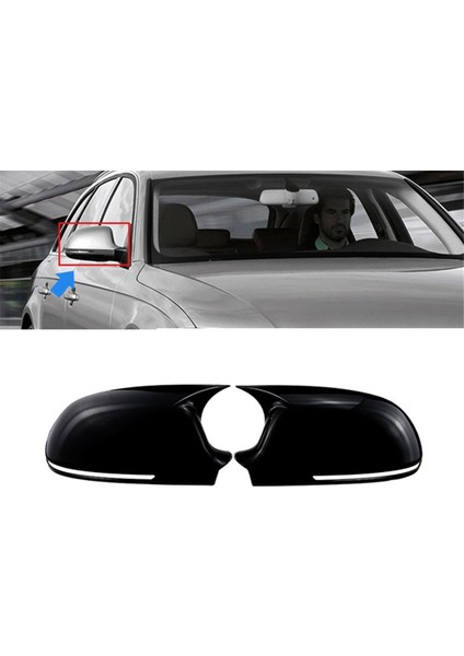 Araba Yan Kapı Aynaları Kapağı Otomatik Dikiz Aynası Kapağı A4 A5 B8 A3 8p A6 C6 (Karbon) ile Uyumlu (Yurt Dışından)