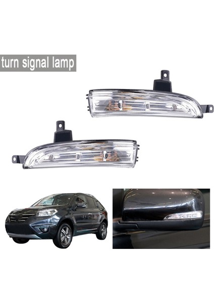 Otomatik Sol Sağ Yan LED Dikiz Aynası Dönüş Sinyal Işığı Gösterge Lambası Koleos ile Uyumlu 2012 2013 2014 2015 2016 (Yurt Dışından)