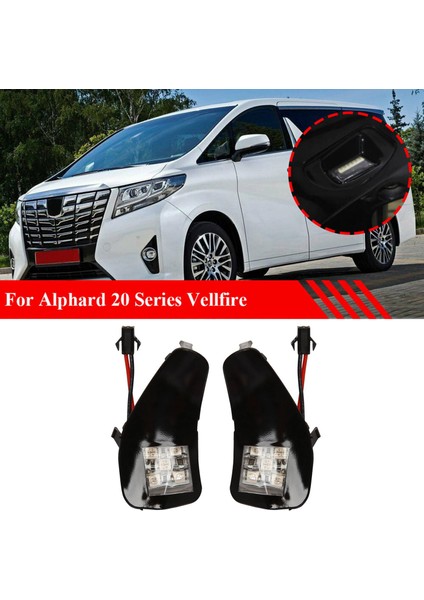 2 Adet LED Dikiz Su Birikintisi Işık Yan Ayna Altında Karşılama Lambası Alphard 20 Serisi Vellfire Iı ile Uyumlu, Mavi Işık (Yurt Dışından)