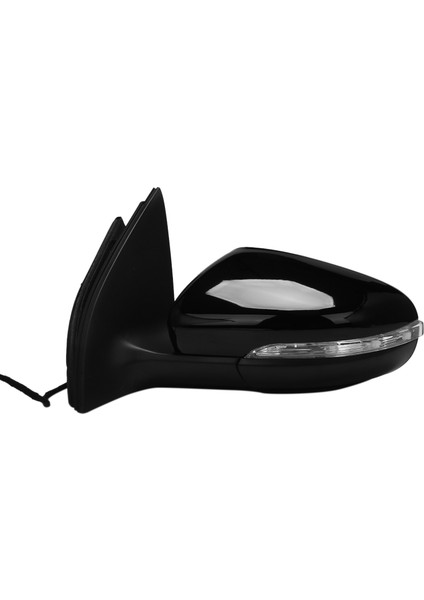 Sol Yan Kapı Dikiz Aynası Grubu Lh 6 Hatlı, Golf Mk6 2009-2012 ile Uyumlu, Elektrikli Ayarlı / Isıtmalı Siyah (Yurt Dışından)