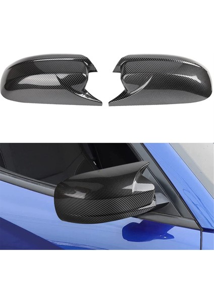 Kapı Yan Dikiz Aynası Kapağı Trim Boynuz Tarzı Dış Aksesuarlar Şarj Cihazı ile Uyumlu 2011-2023 Karbon Fiber Desen (Yurt Dışından) fiyatları