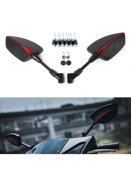 Evrensel Motosiklet Scooter Ayna Yan Dikiz Aynaları 8mm 10MM NMAX155 ile Uyumlu WITHZA350 Beyaz ile Uyumlu (Yurt Dışından) fiyatları
