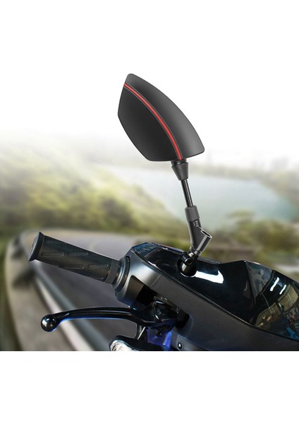 Evrensel Motosiklet Scooter Ayna Yan Dikiz Aynaları 8mm 10MM NMAX155 ile Uyumlu WITHZA350 Beyaz ile Uyumlu (Yurt Dışından) modelleri