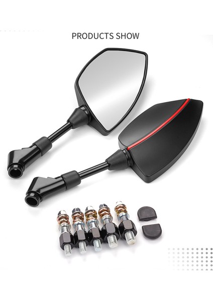 Evrensel Motosiklet Scooter Ayna Yan Dikiz Aynaları 8mm 10MM NMAX155 ile Uyumlu WITHZA350 Beyaz ile Uyumlu (Yurt Dışından) indirimleri