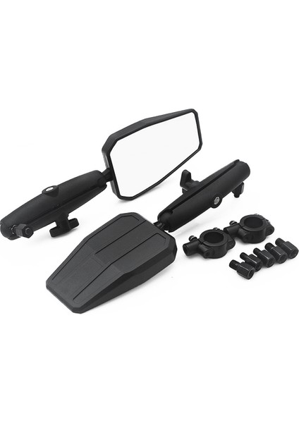 Evrensel Açı Ayarlanabilir Motosiklet Aynası, 7/8 Inç Gidon Montajı ve 8/10MM Vidalar ile Bisiklet Scooter Moped ile Uyumlu (Yurt Dışından)