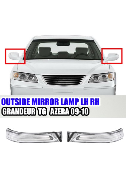 Araç Sağ Dış Ayna Lambası Grandeur Azera 2009-2010 876143L710 ile Uyumlu (Yurt Dışından)