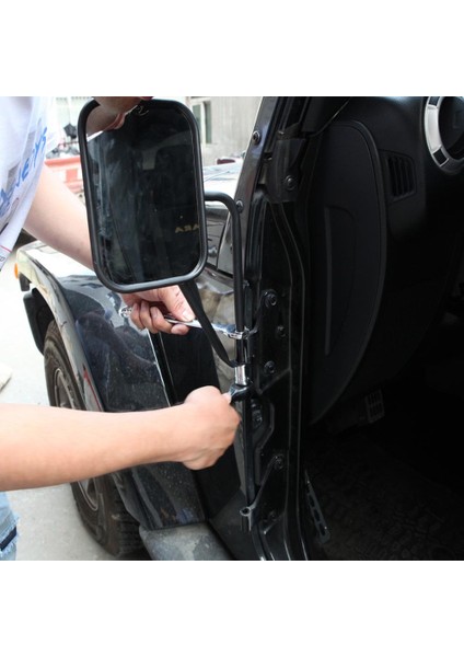 Kapalı Kapılar Aynalar Sarsıntı Önleyici Dikiz Aynası Daha Kolay Kurulum Kapı Menteşesi Ayna Wrangler Cj Yj Tj Jk Jl ile Uyumlu (Yurt Dışından)