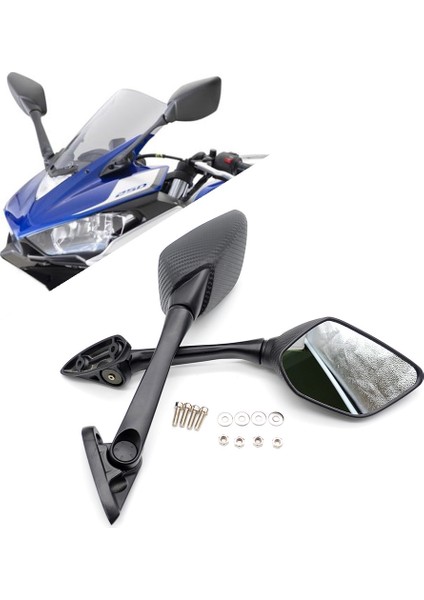 Motosiklet Karbon Fiber Dikiz Aynası Değiştirme ile Uyumlu Yzf R3 R25 R15 Nmax 155 Xmax 2013-2017 (Yurt Dışından) fiyatları