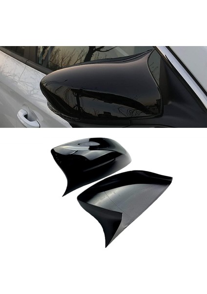 Dikiz Aynası Kapağı Mg 5 Mg5 2021 ile Uyumlu Araba Yan Dikiz Aynası Kapağı Trim Dekoratif Aksesuarlar, Parlak Siyah (Yurt Dışından)