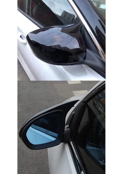 Dikiz Aynası Kapağı Mg 5 Mg5 2021 ile Uyumlu Araba Yan Dikiz Aynası Kapağı Trim Dekoratif Aksesuarlar, Parlak Siyah (Yurt Dışından)