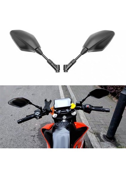 Motosiklet Dikiz Aynası Geri Vites Yardımcı Ayna Reflektörü Mt-07 Mt-09 ile Uyumlu (Yurt Dışından)