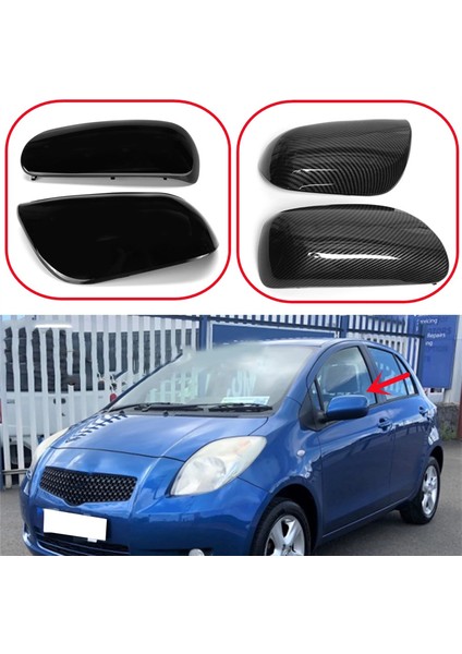 Araba Parlak Siyah Dikiz Yan Cam Ayna Kapağı Trim Arka Ayna Kapakları Yaris 07-11 Prius 04-09 ile Uyumlu (Yurt Dışından) fiyatları