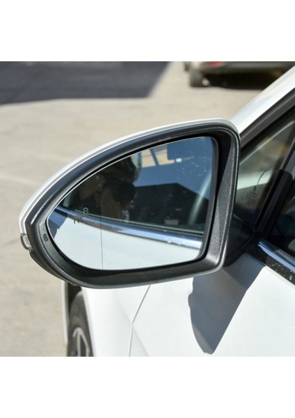 Araba Sağ Arka Isıtmalı Ayna Camı Yardımcı Geniş Açı Lens Golf 7/7.5/-Jialu L ile Uyumlu (Yurt Dışından)