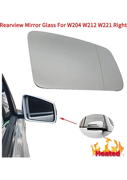Araba Kapı Yan Isıtmalı Kanat Buğu Önleyici Isıtmalı Dikiz Aynası Camı ile Uyumlu - S/c/e-Class W212 W204 W211(SAĞ) (Yurt Dışından) fiyatları