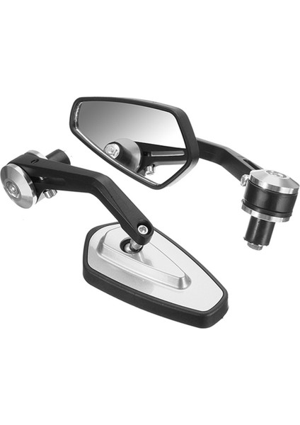 1 Çift 7/8 Inç 22MM Motosiklet Gidonu Ayna Çubuğu Sonu Geri Vites Aynaları Bisikletler ile Uyumlu Atv C (Yurt Dışından)