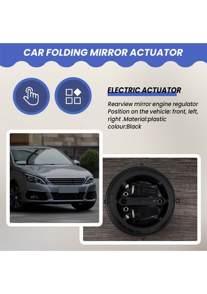 660246 Araba Yan Dikiz Katlanır Ayna Motor Aktüatörü 307 408 ile Uyumlu C5 C4 T7 08 C-Triomphe C5 ile Uyumlu (Yurt Dışından) fırsatları