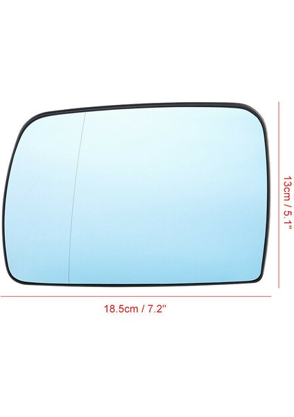 Sağ Kanat Dikiz Aynası Camı Mavi Isıtmalı Asferik Perde Uyumlu - E53 X5 1999-2006 (Yurt Dışından)