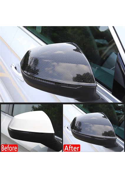 Karbon Fiber Desen Araba Yan Kapı Dikiz Aynası Kapağı Trim Q5 Q5L 2016-2023 ile Uyumlu (Yurt Dışından) indirimleri