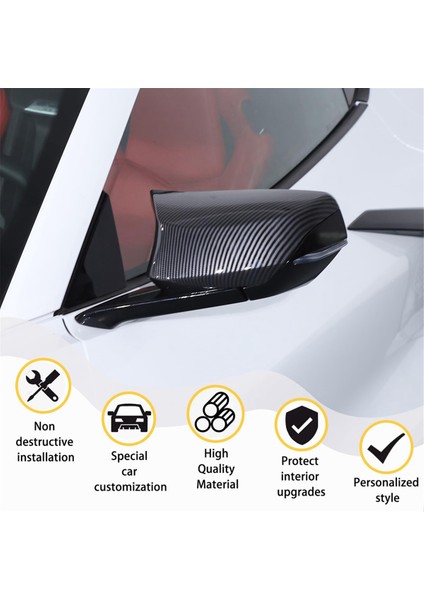 Yan Dikiz Aynası Koruma Kapağı Trim C8 Z51 Z06 2020-2023 Aksesuarları ile Uyumlu Karbon Fiber (Yurt Dışından) indirimleri