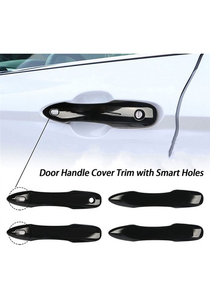 Yan Kapı Ayna Kapakları + Kapı Kolu Kapakları 2018 2019 2020 2021 2022 2023 Aksesuarlarıyla Uyumludur (Siyah) (Yurt Dışından) fırsatları