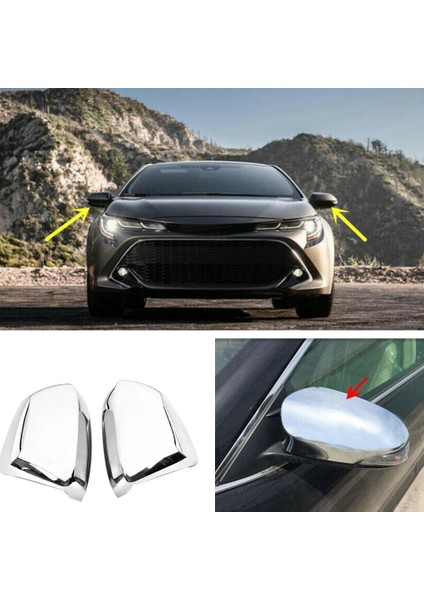 2019 2020 Gümüş Krom Dikiz Aynası Muhafazası Dekorasyon Kapak Kapağı ile Uyumlu - Yan Kapı Ayna Kapağı (Yurt Dışından) fırsatları