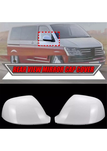Otomotiv Dikiz Aynası Kapağı Yan Ayna Kapağı Muhafazası Transporter T5 T5.1 2010-2015 T6 2016-2019 ile Uyumlu (Yurt Dışından)