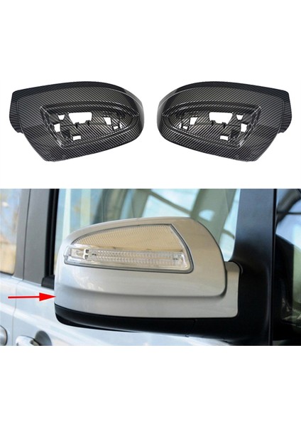 Araba Karbon Fiber Dikiz Yan Cam Ayna Kapağı Trim Dikiz Aynası Kapakları W639 2011-2015 ile Uyumlu (Yurt Dışından)