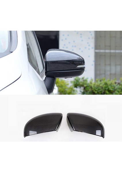 Araba Dikiz Aynası Çerçeve Kapak Trim Fıt Jazz Gk5 Abs Karbon Fiber ile Uyumlu (Yurt Dışından)