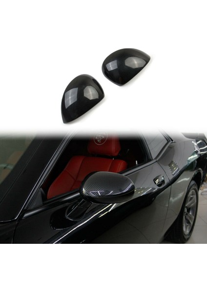 Karbon Fiber Siyah Yan Kapı Ayna Kapağı Trim 2015-2019 Dikiz Aynası Kapağı Kapağı ile Uyumlu (Yurt Dışından) modelleri