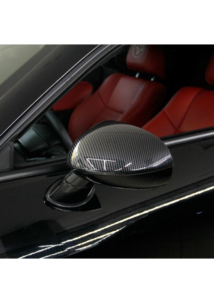 Karbon Fiber Siyah Yan Kapı Ayna Kapağı Trim 2015-2019 Dikiz Aynası Kapağı Kapağı ile Uyumlu (Yurt Dışından) fırsatları