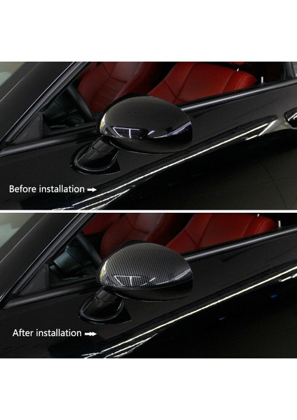 Karbon Fiber Siyah Yan Kapı Ayna Kapağı Trim 2015-2019 Dikiz Aynası Kapağı Kapağı ile Uyumlu (Yurt Dışından) indirimleri
