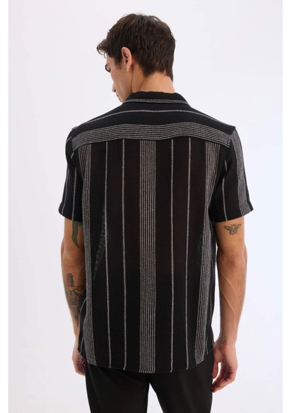 Regular Fit Yazlık Polo Yaka Pamuklu Kısa Kollu Gömlek D7662AX25SP