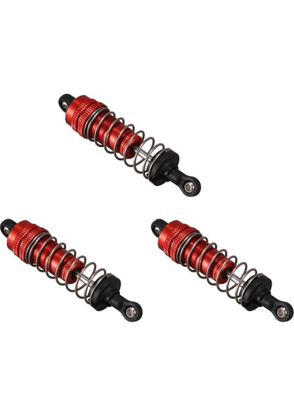 144001 1/14 4WD Rc Drift Yarış Arabası Parçaları Için 3 Adet Metal Amortisör Yedek Aksesuarı, Kırmızı (Yurt Dışından)