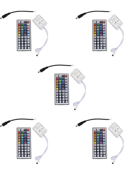 5x 44 Tuşlu Kablosuz Ir Uzaktan Kumanda Alıcısı 5050 3528 Rgb Smd LED Şerit Işık Için (Yurt Dışından)