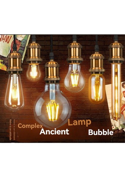 4W Vintage E27 Ampul C35 ST64 G80 G95 G125 T185 LED Retro 2200K Armatür Dekorasyon Aydınlatma (Yurt Dışından) fiyatları