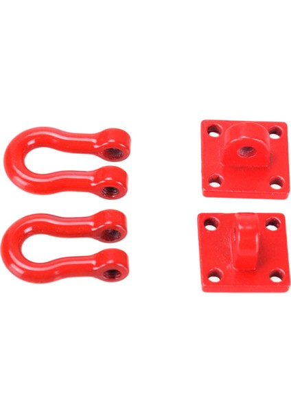 16X Metal Tırmanma Römork Çekme Kancası Tokası, 1/10 Ölçekli Rc Paletli Kamyon D90 SCX10 Araba Için Vinç Kelepçeleri, Kırmızı (Yurt Dışından)