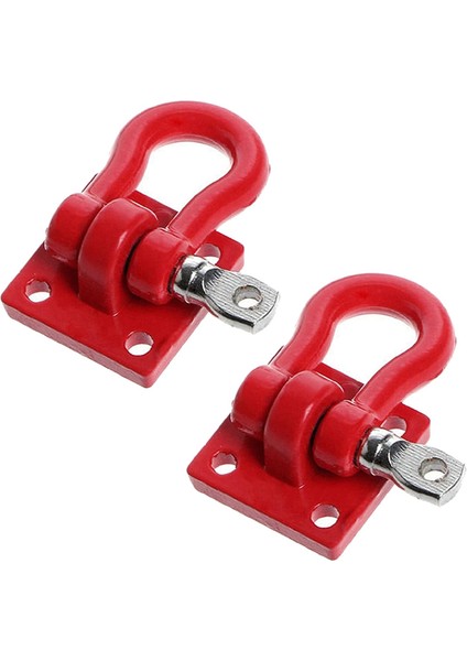16X Metal Tırmanma Römork Çekme Kancası Tokası, 1/10 Ölçekli Rc Paletli Kamyon D90 SCX10 Araba Için Vinç Kelepçeleri, Kırmızı (Yurt Dışından)