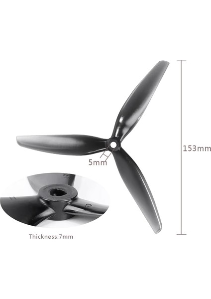 10 Çift 7X4X3 7040 3-Blade Karbonat Rc Pervane 7 Inç Uzun Menzilli Lr7 Fpv Freestyle Drone Aksesuarları (Yurt Dışından) fırsatları