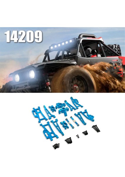 Rc Araba Aksesuarları Metal Salıncak Kolu Direksiyon Kupası Yükseltme Seti Go 1/14 14209 14210 H14BM Araba (Mavi) (Yurt Dışından) modelleri
