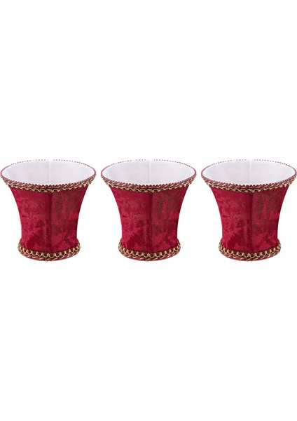 3x Kumaş Klipsli Abajur, E14 El Yapımı Abajur Modern Avrupa Tarzı Duvar Aplik Lambası, Mum Lambası Kırmızı (Yurt Dışından)