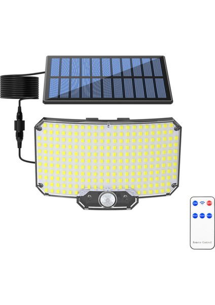 Güneş Enerjili Dış Mekan Aydınlatması 234LED Süper Parlak Hareket Sensörlü LED Bahçe Duvar Lambası IP55 Su Geçirmez 3 Çalışma Modu. (Yurt Dışından)