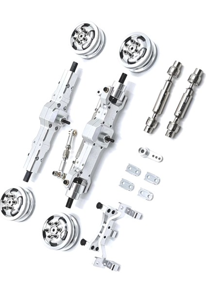 C74 1/10 Rc Araba Yedek Parçaları Metal Yükseltme Aks Servo Koltuk Tekerlek Göbeği Tahrik Mili Gümüş (Yurt Dışından) fırsatları