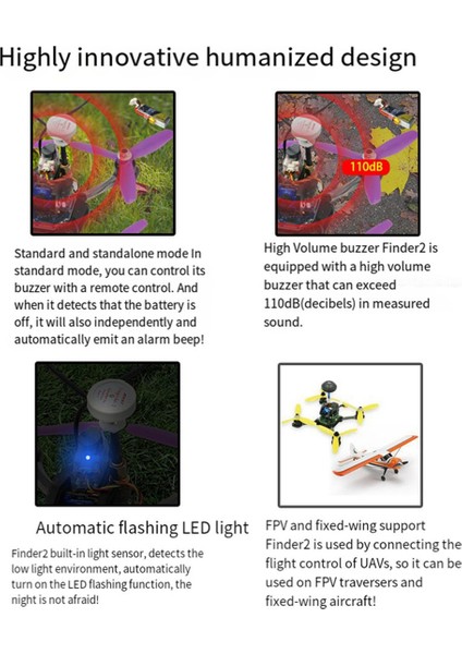 Finder2 5V Buzzer Tracker Superloud 105DB Dahili Pil Fpv Yarışı Için LED Kendi Kendine Güç Mikro Tip Uzun Menzilli Lr4 Drone (Yurt Dışından) indirimleri